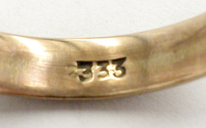 333 stempel præget i ring