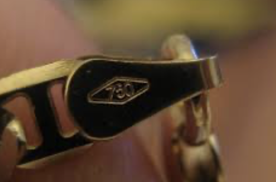 750 stempel i diamantform på kæde