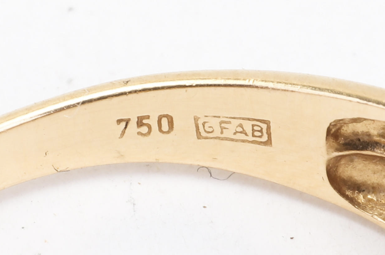 750 GFAB stempel i ring
