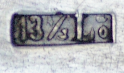 13½ Lod stempel