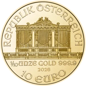 Philharmoniker 1/10 oz 2026 guldmønt