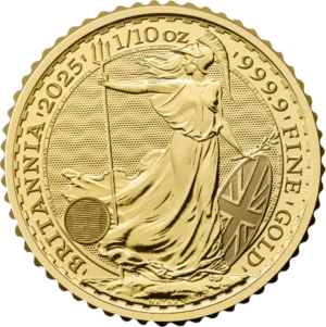 Britannia 1/10 oz guldmønt tidligere årgange