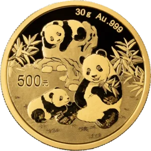 Panda 30g guldmønt tidli