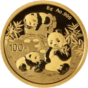 Panda 8g guldmønt tidligere årgange