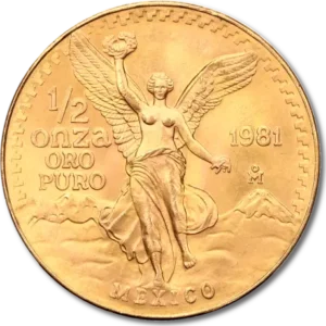 Mexikansk Libertad 1/2 oz blandet årgange Guldmønt