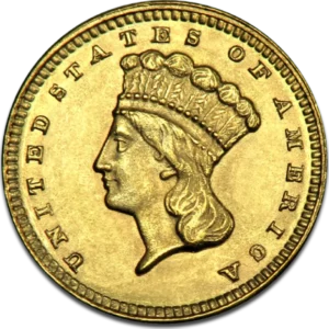 1 Dollar Indian Princess Guldmønt 1856-1889