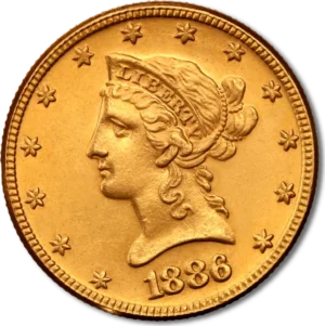 10 Amerikanske Dollar Cornet Head Guldmønt