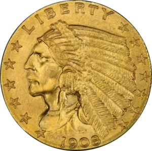 2,5 Dollar Indian Head Guldmønt