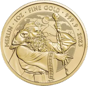 Britisk 1 oz Merlin Myter og Legender Guldmønt