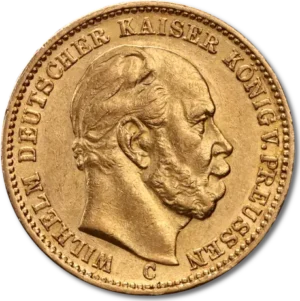 20 Tyske Mark Kong Albert I Sachsen 1873-1902 Guldmønt