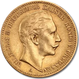 20 Tyske Mark Stor Hertug Ernst Ludwig Hessen-Darmstadt 1890-1915 Guldmønt