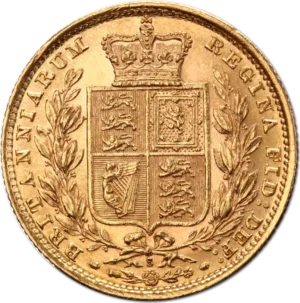 1 Britisk Sovereign Victoria Old Head 1893 - 1901 Guldmønt