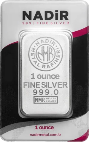 1 oz Sølvbarre Nadir Metals
