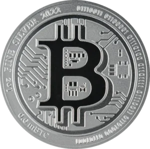 1 oz Bitcoin Sølvmønt