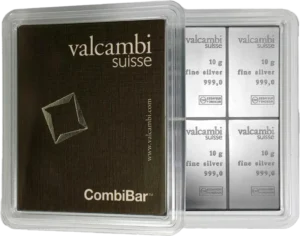 10 x 10 gram Combibar Sølv