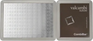 100 x 1 gram Combibar sølv Valcambi