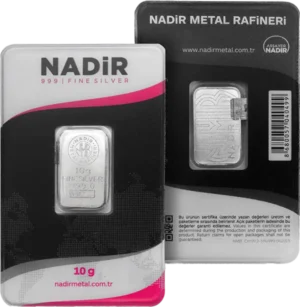 10 gram Sølvbarre Nadir Metals