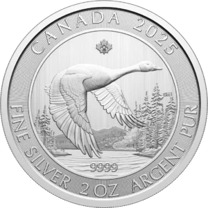 2 oz Canadisk Gås Sølvmønt