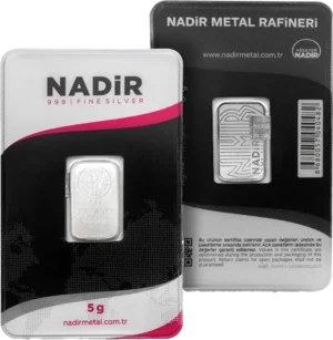 5 gram Sølvbarre Nadir Metals