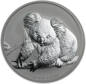 Australsk Koala 1oz sølvmønt cirkuleret