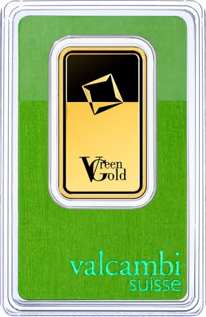 Valcambi Suisse 1 oz Green Gold guldbarre