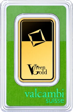 Valcambi Suisse 100 gram Green Gold guldbarre