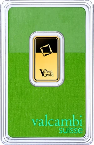 Valcambi Suisse 10 gram Green Gold guldbarre