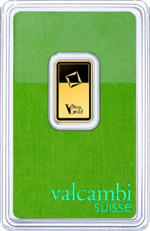 Valcambi Suisse 5 gram Green Gold guldbarre